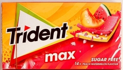 Жевательная резинка TRIDENT MAX персик-арбуз 27 гр